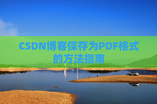 CSDN博客保存为PDF格式的方法指南